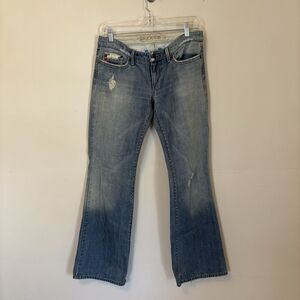 Joes Jeans Y2K Flare Jeans Embroidered Low‎ Rise Boot 29x32 Vintage Distressed